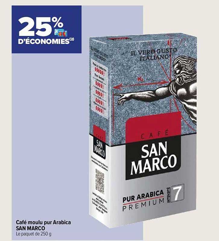 café moulu pur arabica san marco