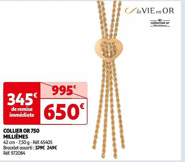 collier or 750 millièmes