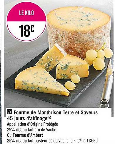 fourme de montbrison terre et saveurs 45 jours d'affinage