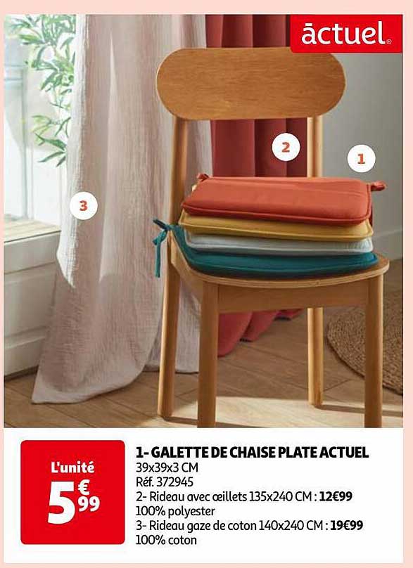 Galette De Chaise Plate Actuel