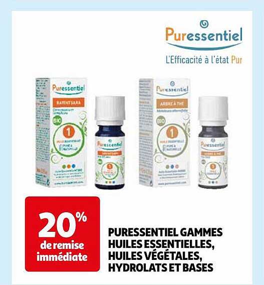 puressentiel gammes huiles essentielles, huiles végétales, hydrolats et bases