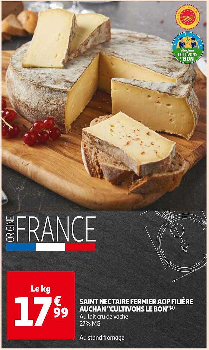 saint nectaire fermie aop filière auchan "cultivons le bon"