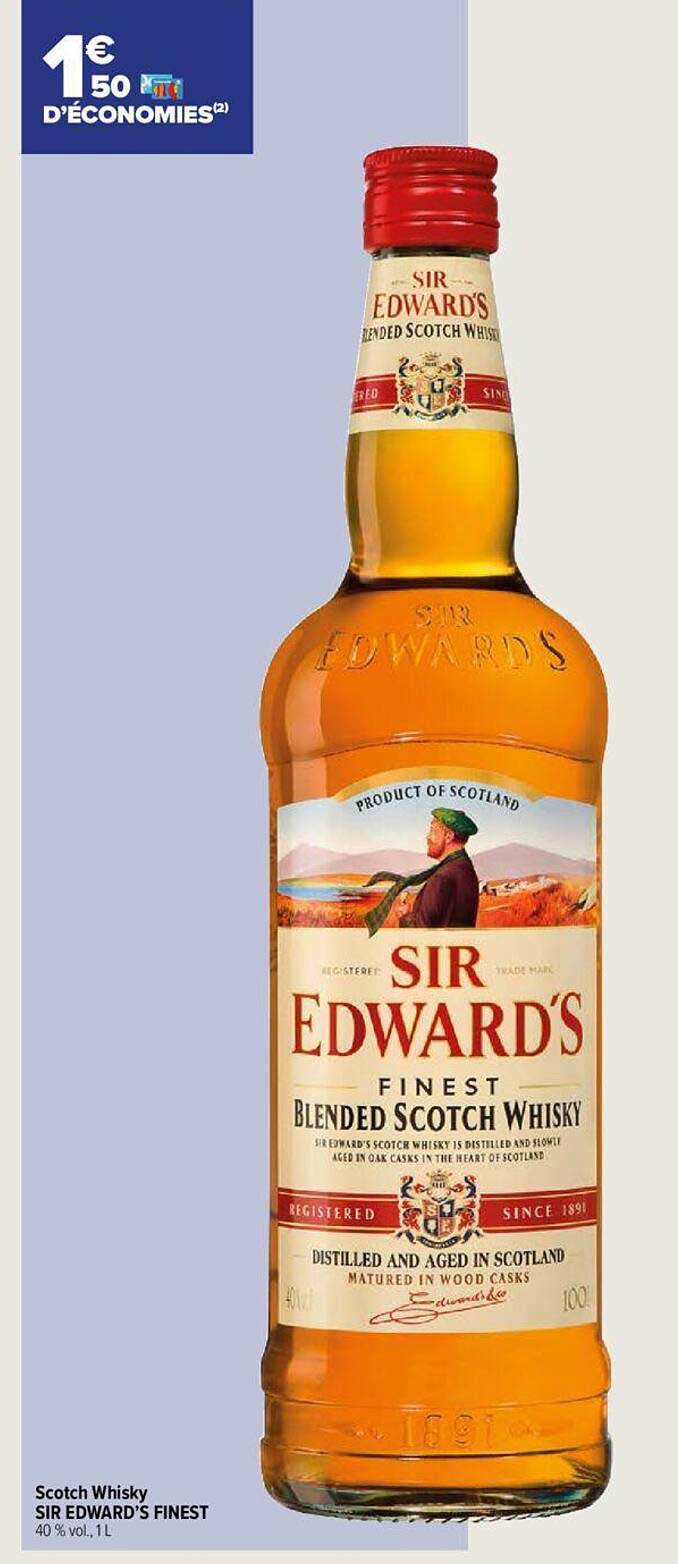 scotch whisky sir edward's finest