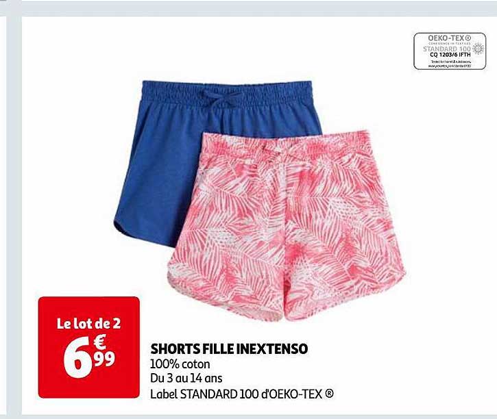 Shorts Fille Inextenso