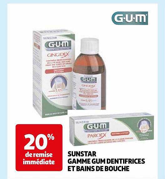 sunstar gamme gum dentifrices et bains de bouche