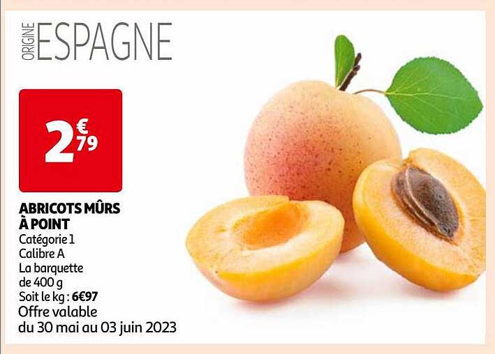 abricots mûrs à point