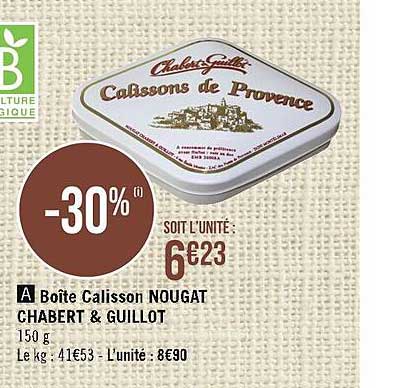boîte calisson nougat chabert & guillot