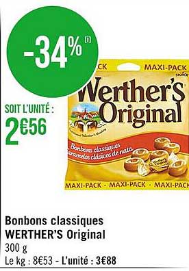 bonbons classiques werther's original