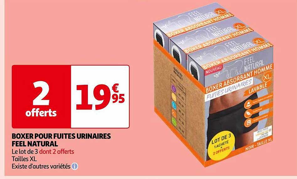 boxer pour fuites urinaires feel natural