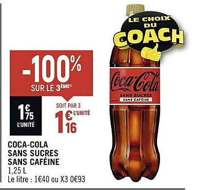 coca-cola sans sucres sans caféine
