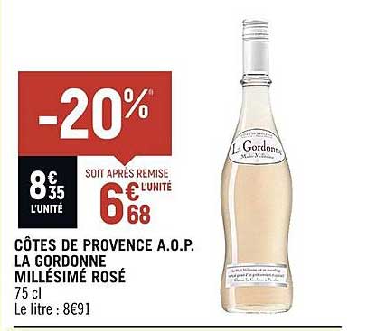 côtes de provence a.o.p. la gordonne millésimé rosé