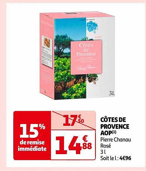 côtes de provence aop pierre chanau rosé