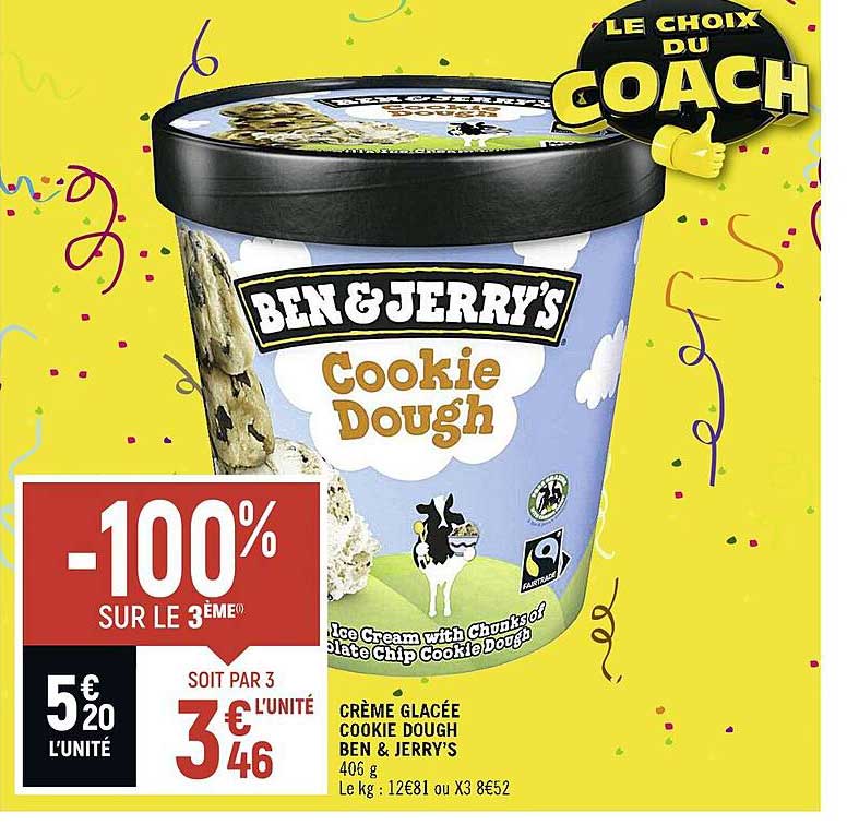 crème glacée cookie dough ben & jerry's