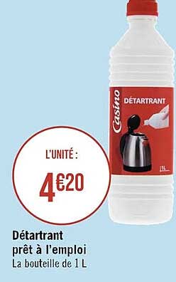 détartrant prêt à l'emploi casino