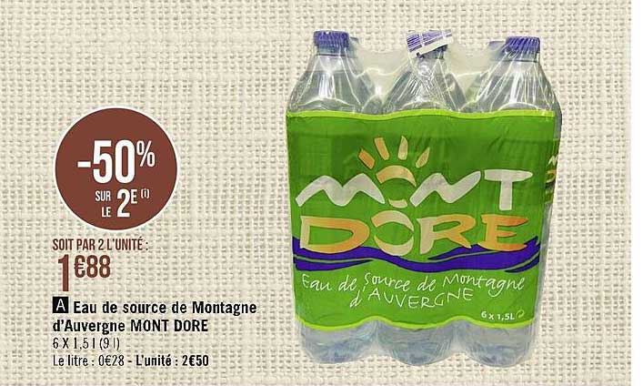 Eau De Source De Montagne D'auvergne Mont Dore