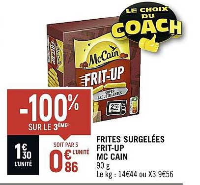frites surgelées frit-up mc cain