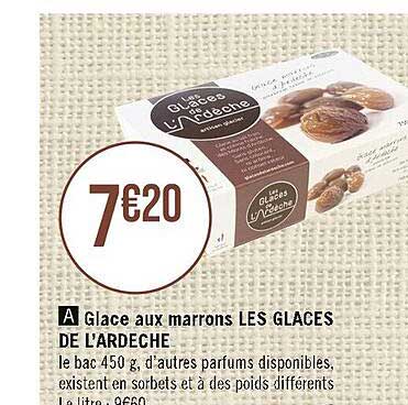 glace aux marrons les glaces de l'ardèche