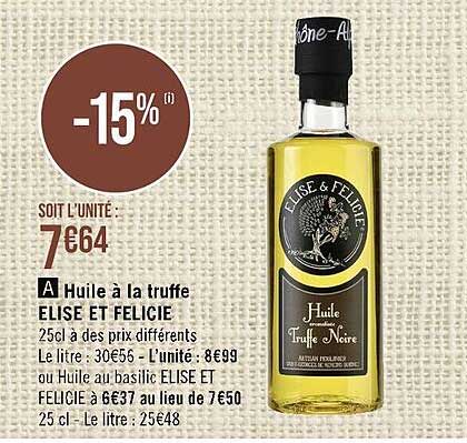 huile à la truffe elise et felicie