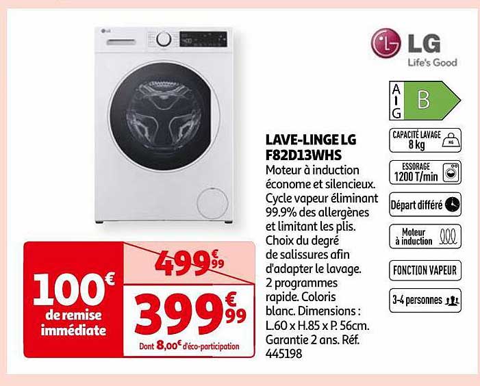 Lave-linge Lg F82d13whs