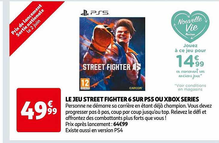 le jeu street fighter 6 sur ps5 ou xbox series