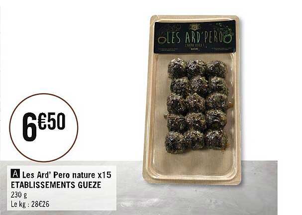 Les Ard' Pero Nature X15 établissements Gueze