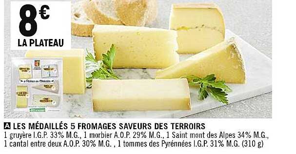les médaillés 5 fromages saveurs des terroirs