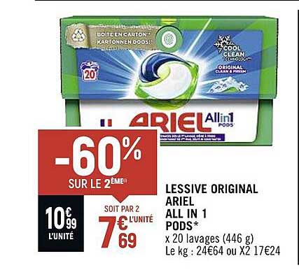 lessive original ariel all in 1 pods