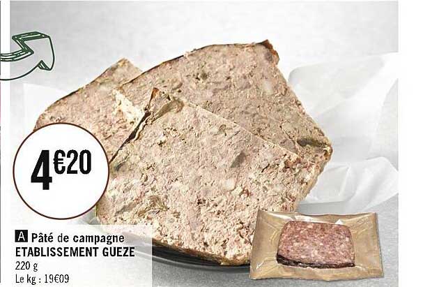 pâté de campagne établissements gueze