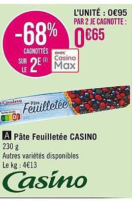 Pâte Feuilletée Casino