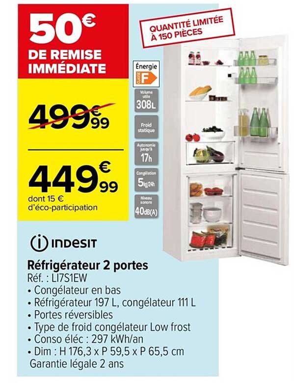 Réfrigérateur 2 Portes Indesit