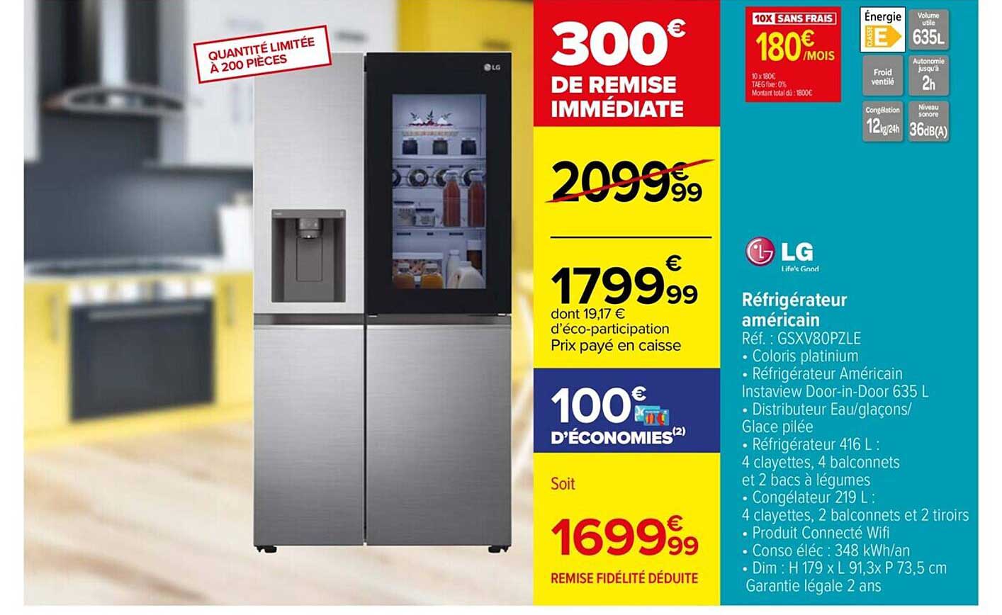 Réfrigérateur Américain Lg