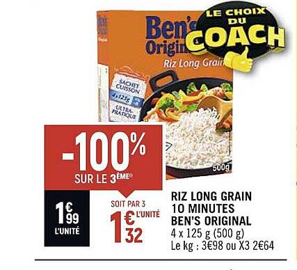 riz long grain 10 minutes ben's original