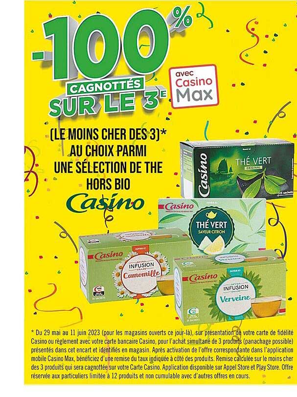 sélection de thé hors bio casino