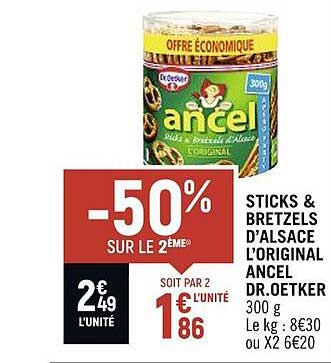 Sticks & Bretzels D'alsace L'original Ancel Dr Oetker