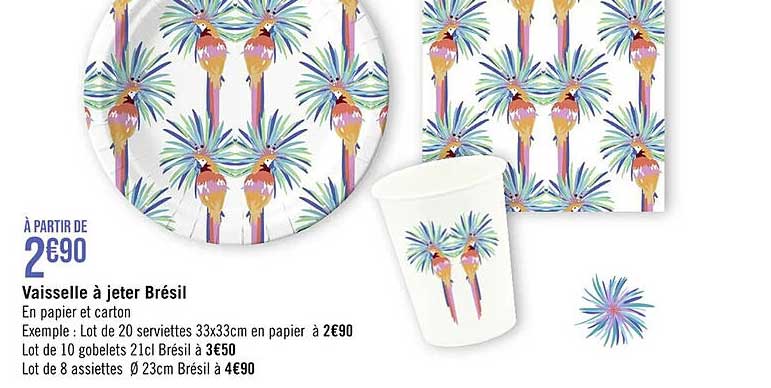 vaisselle à jeter brésil