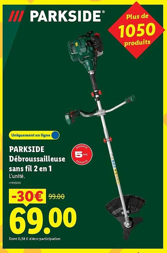 PARKSIDE Débroussailleuse sans fil 2 en 1