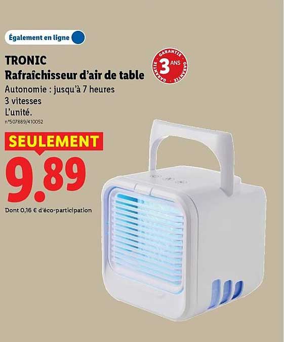 TRONIC Rafraîchisseur d’air de table