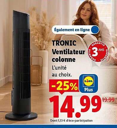 TRONIC Ventilateur colonne