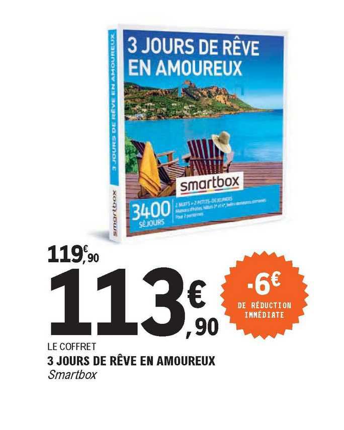 3 jours de rêve en amoureux smartbox