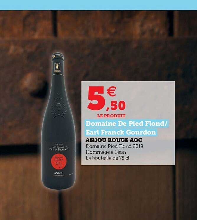anjou rouge aoc domaine de pied flond- earl franck gourdon