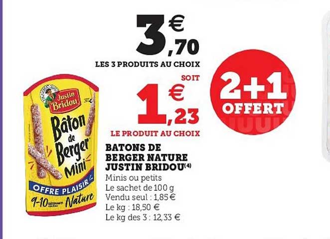 bâtons de berger nature justin bridou