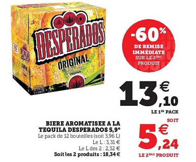 bière aromatisée à la tequila desperados 5,9°