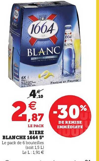 Bière Blanche 1664 5°