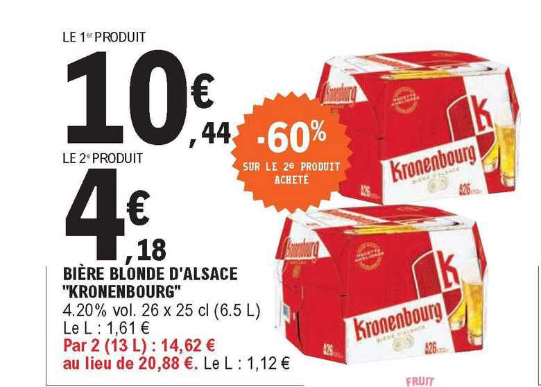 Bière Blonde D'alsace "kronenbourg"