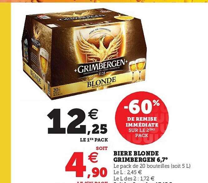 bière blonde grimbergen 5,7°