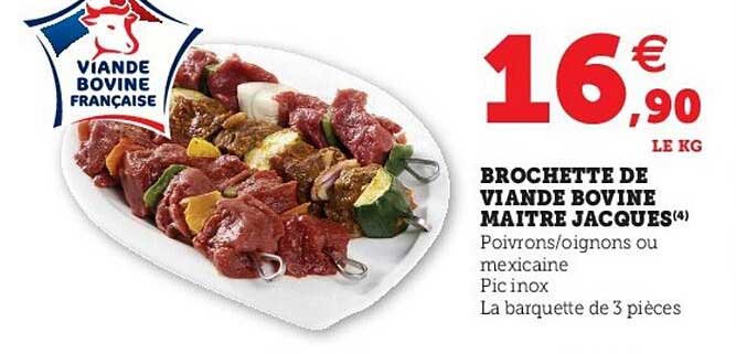 brochette de viande bovine maître jacques