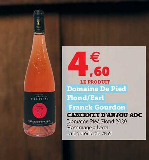 cabernet d'anjou aoc domaine de pied flond - earl franck gourdon