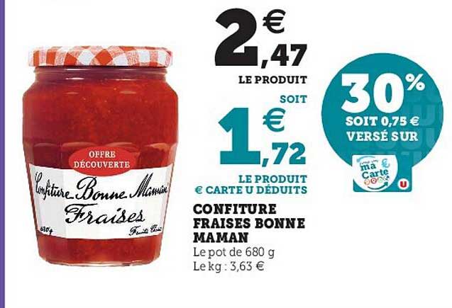 confiture fraises bonne maman