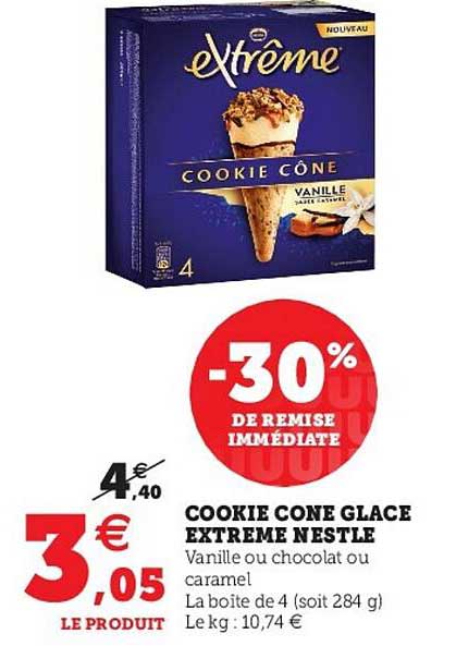 Cookie Cone Glacé Extrême Nestlé