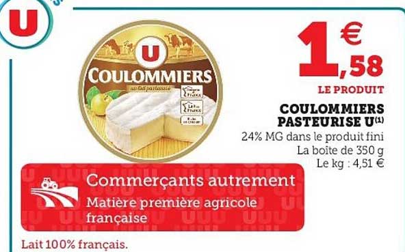 coulommiers pateurisé u